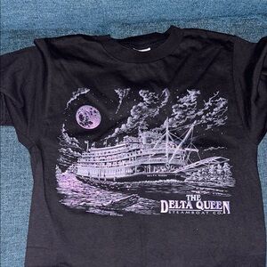 Delta Queen Steamboat Black Tee